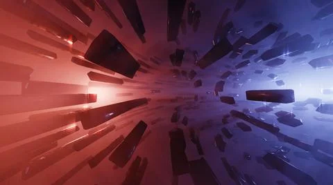 3D Rendering. Cyberspace abstraction. Futuristic Technology Digital Abstracti Ilustración de archivo