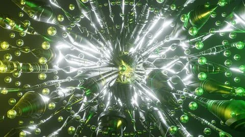 3D Rendering. Cyberspace abstraction. Futuristic Technology Digital Abstracti 스톡 일러스트