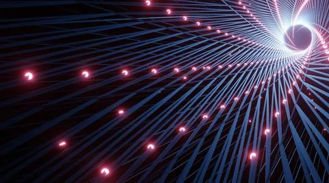 3D Rendering. Cyberspace abstraction. Futuristic Technology Digital Abstracti Ilustración de archivo