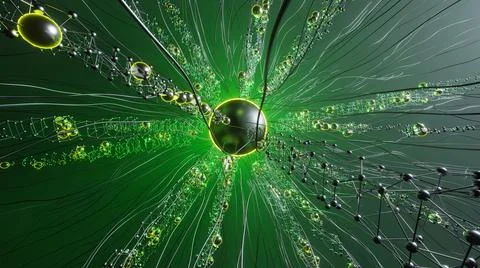 3D Rendering. Cyberspace abstraction. Futuristic Technology Digital Abstracti Stock Illustration