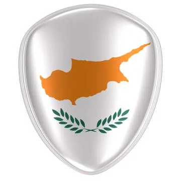 3d rendering of a Cyprus flag icon. Stock Illustration