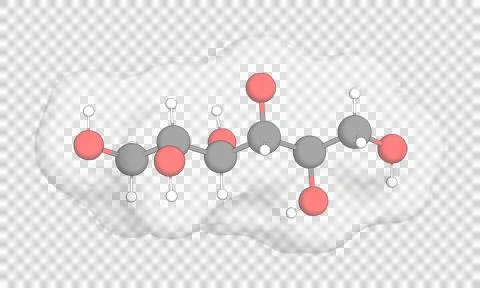 3D rendering of D-Mannitol over a transparent background. Stock Illustration