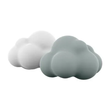 3d rendering dark and white clouds icon. 3d render cloudly weather icon. Dark Illustrazione stock