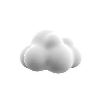3d rendering dark and white clouds icon. 3d render cloudly weather icon. Dark Stock Illustration