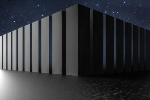 3d rendering, dark creative polygon elements Illustrazione stock