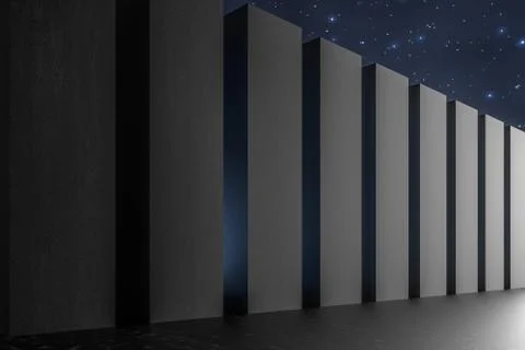 3d rendering, dark creative polygon elements 스톡 일러스트