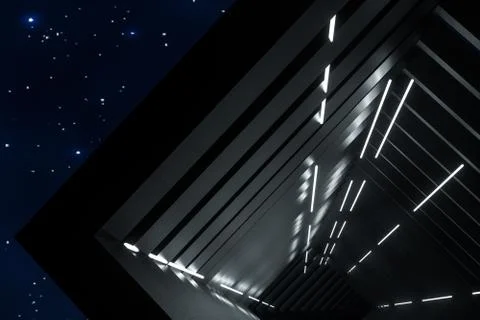 3d rendering, dark creative polygon elements Stockillustratie