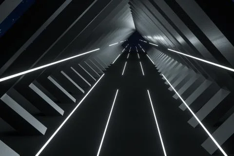 3d rendering, dark creative polygon elements Illustrazione stock