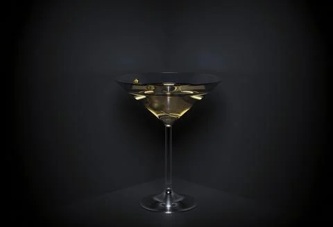 3D rendering the dark glass in the darkness Stock Illustration