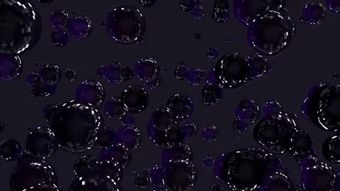 3D rendering of dark mirror spheres or balls Stock Footage 271086030