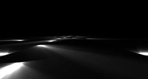 3d rendering of a dark scene with futuristic lights Stock Illustration
