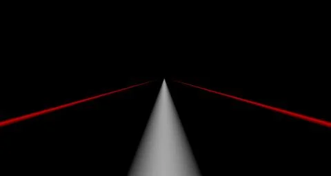 3d rendering of a dark scene with futuristic lights Stock Illustration