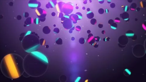 3d rendering of Dark Striped Sphere in the Air with a violet background and D Illustrazione stock