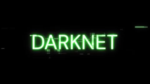 3D rendering darknet text with screen effects of technological glitches Illustrazione stock