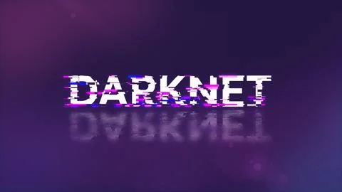 3D rendering darknet text with screen effects of technological glitches Stock Illustration