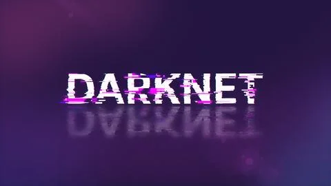 3D rendering darknet text with screen effects of technological glitches Stock Illustration