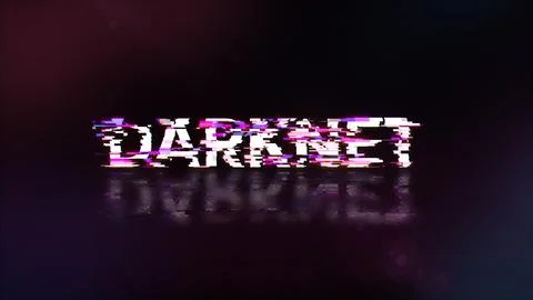3D rendering darknet text with screen effects of technological glitches Illustrazione stock