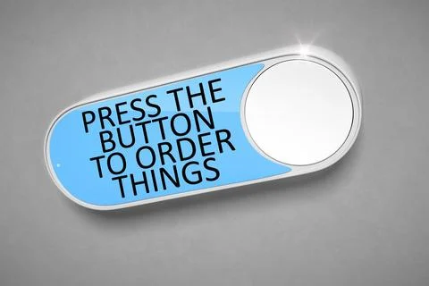 3d rendering of a dash button to order things in the internet Stock Illustration