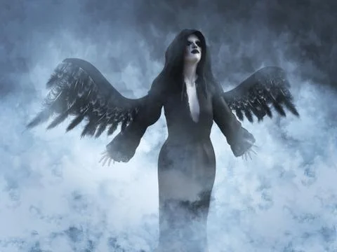 3D rendering of a death angel. Stock-Illustration