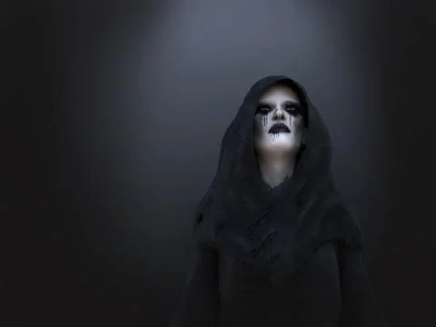 3D rendering of a death angel or demon. Stock Illustration