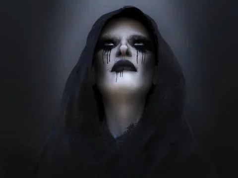 3D rendering of a death angel or demon. Stock Illustration