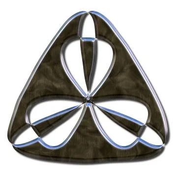 3D rendering of delicate metallic symbol Stock Illustration