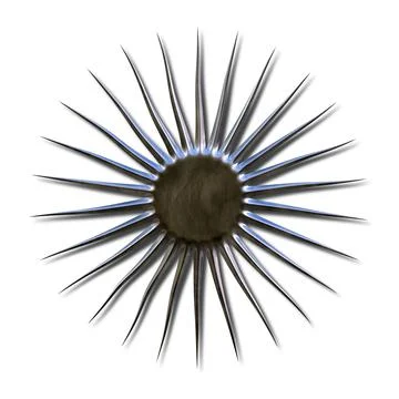 3D rendering of delicate metallic symbol Illustrazione stock