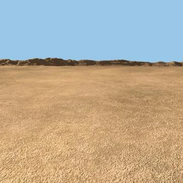 3D Rendering Of Desert Landscape Stock Illustration