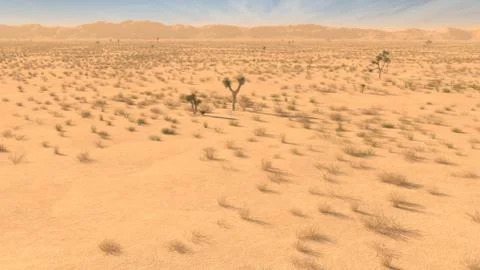 3D Rendering Of Desert Landscape Stock Illustration