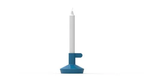 3d rendering of a design candle in a standard isolated in studio background Stock Illustration