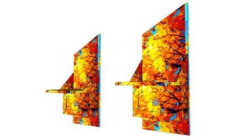 3d rendering. Design model shelves for flowers Stock Photos