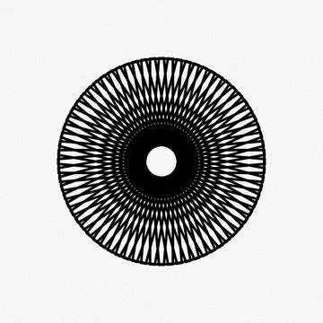 3D rendering Design monochrome decorative circle element Stock Illustration