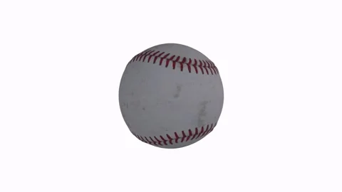 3D rendering of a detailed baseball showcasing stitching and texture 스톡 동영상 297584304
