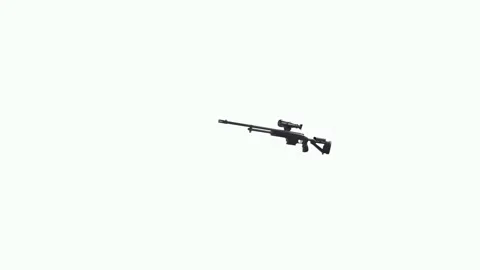 3d rendering of a detailed sniper rifle showcasing realistic textures Stock Footage 303859914