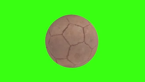 3D rendering of a detailed soccer ball on a bright green background Stock Footage 297584431
