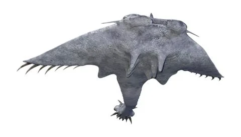 3D Rendering Devil Ray on White Illustrazione stock