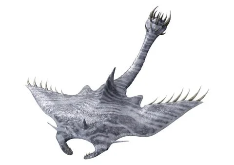 3D Rendering Devil Ray on White Illustrazione stock