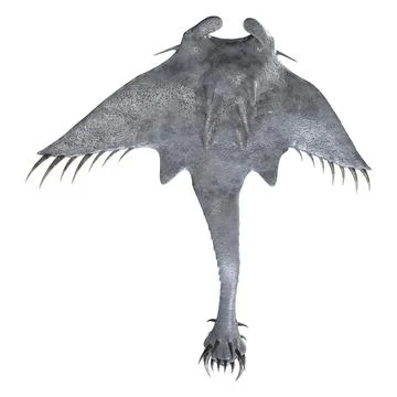 3D Rendering Devil Ray on White Stock Illustration