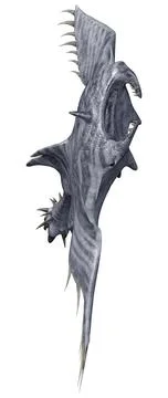 3D Rendering Devil Ray on White Stock Illustration