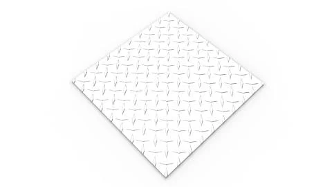 3d rendering of a diamond plate isolated in white studio background Stock Illustration