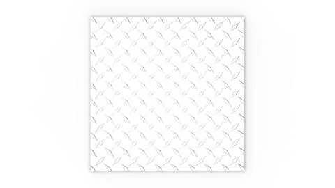 3d rendering of a diamond plate isolated in white studio background Stock Illustration