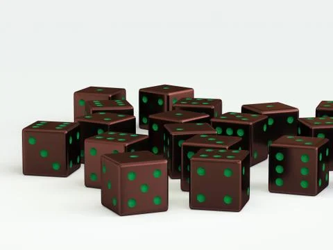 3D rendering of dice Stock Illustration