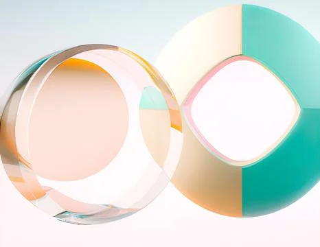 3d rendering of different abstract shiny objects. Stock Illustration