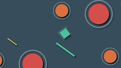 3d rendering of different colorful shapes. Computer generated geometric Stock Illustration