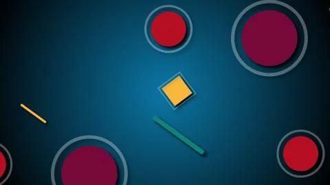 3d rendering of different colorful shapes. Computer generated geometric Illustrazione stock