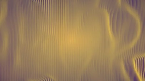 3d rendering digital animation of wavy surface in yellow-purple color 4K Stock Footage 252558388