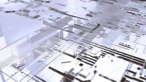 3D rendering. Digital binary data and electronic circuit board. Cyber security Stock Illustration
