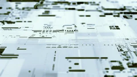 3D rendering. Digital binary data and electronic circuit board. Cyber security Stock Illustration