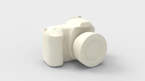 3d rendering of a digital camera isolated in studio background Stock Illustration