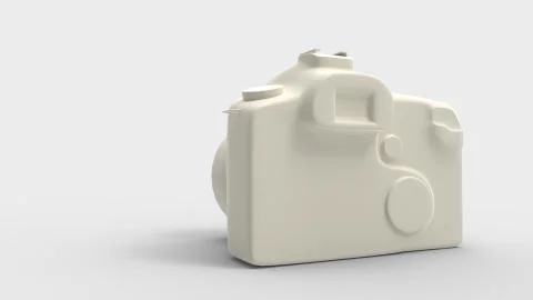 3d rendering of a digital camera isolated in studio background Stock Illustration